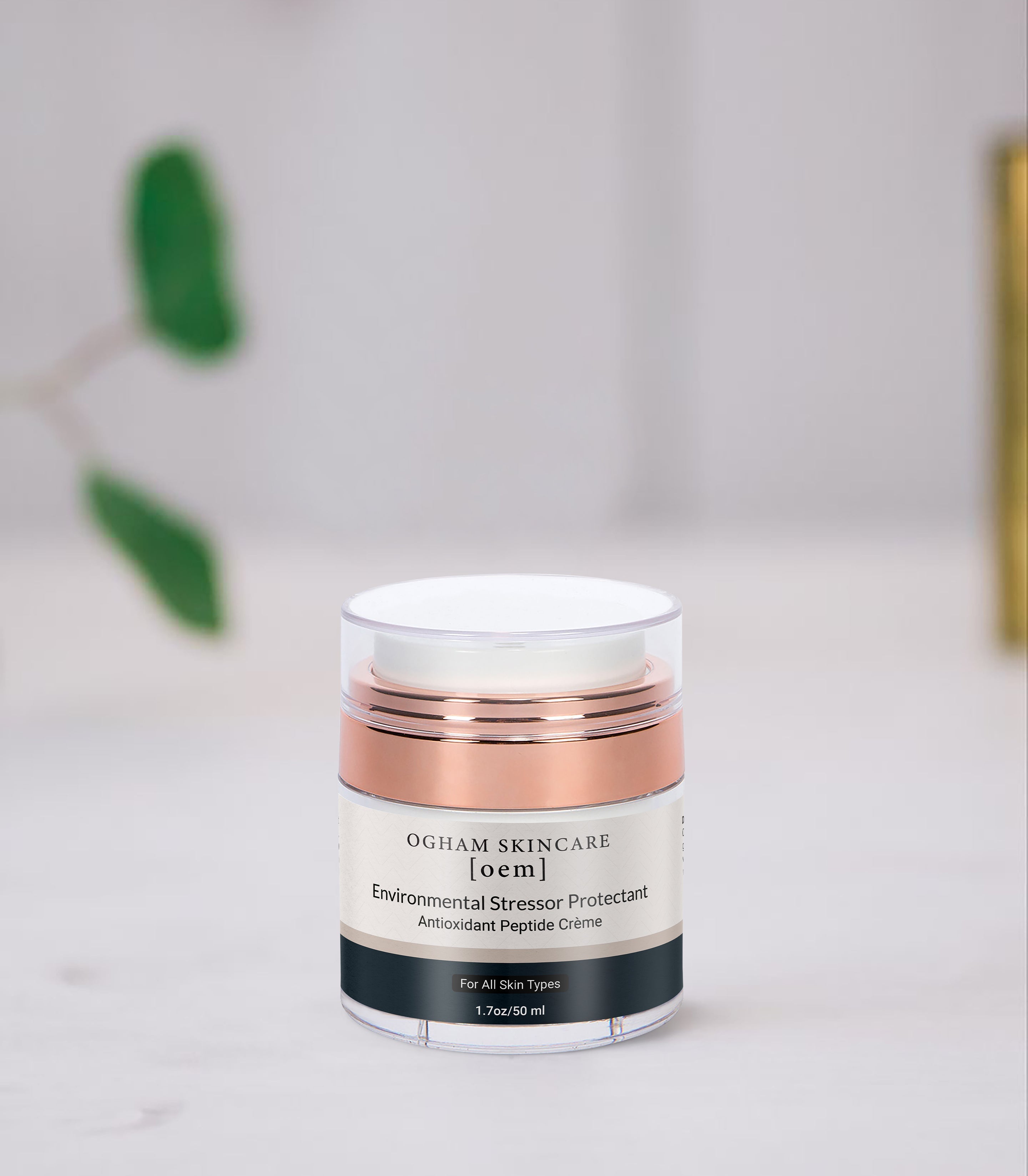 Ogham Skincare Environmental Stressor Cream bottle on white background